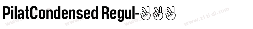PilatCondensed Regul字体转换